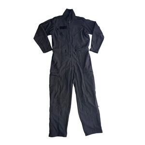 Gibson & Barnes Flight Suit Black XL Black Coveralls Nomex IIIA Long Sleeve